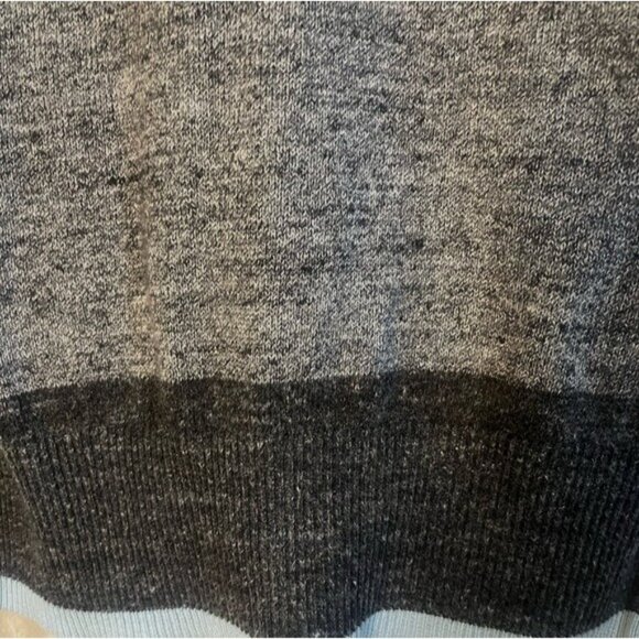 Gap Womens Gray Marled Mock Turtle Neck Sweater Button Ribbed Long Sleeve Relax - Picture 12 of 13